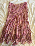 Vintage Y2K floral and paisley mermaid hem maxi skirt