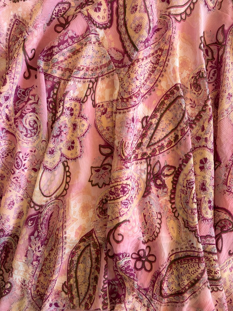 Vintage Y2K floral and paisley mermaid hem maxi skirt