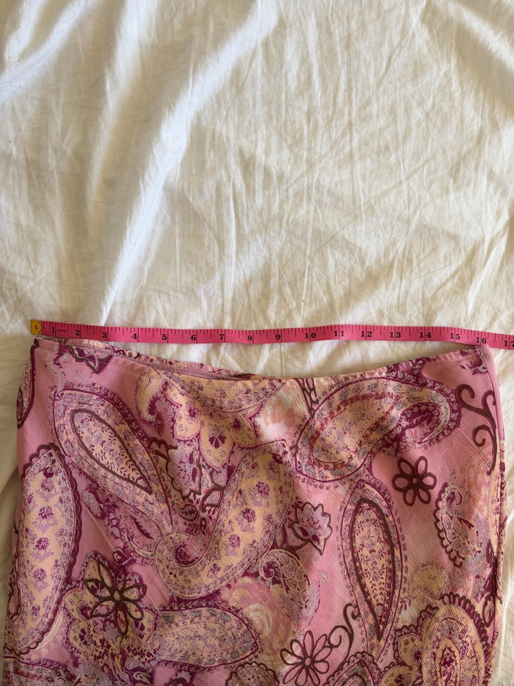 Vintage Y2K floral and paisley mermaid hem maxi skirt