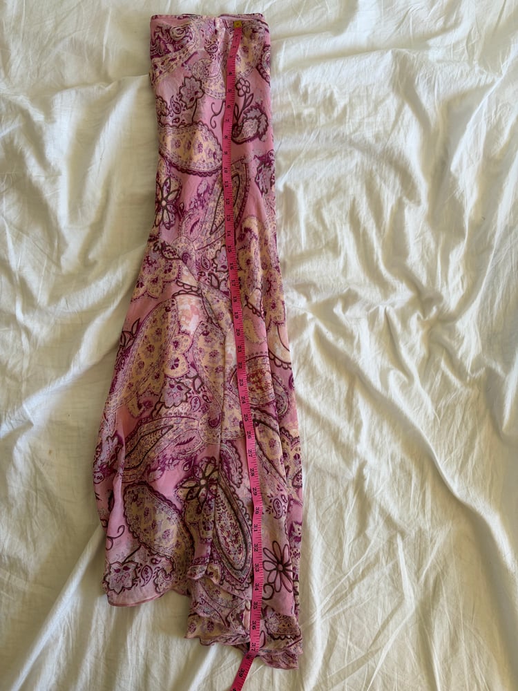 Vintage Y2K floral and paisley mermaid hem maxi skirt