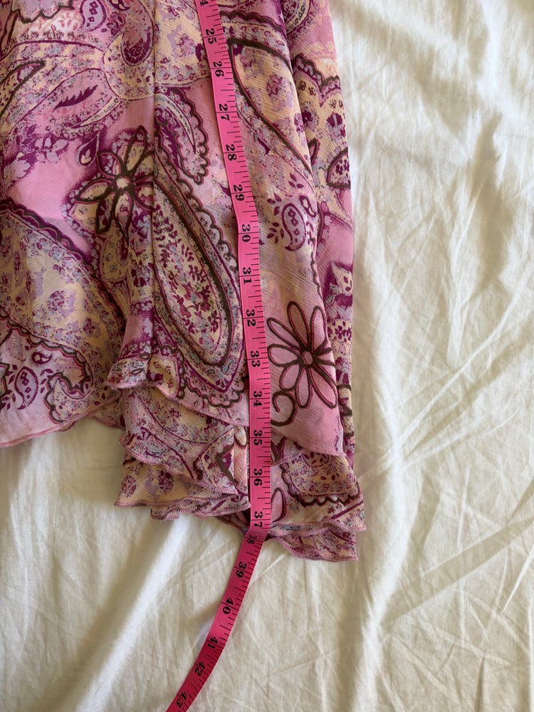 Vintage Y2K floral and paisley mermaid hem maxi skirt
