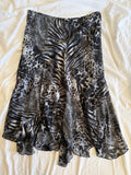 Vintage Y2K cheetah and zebra print mermaid hem skirt