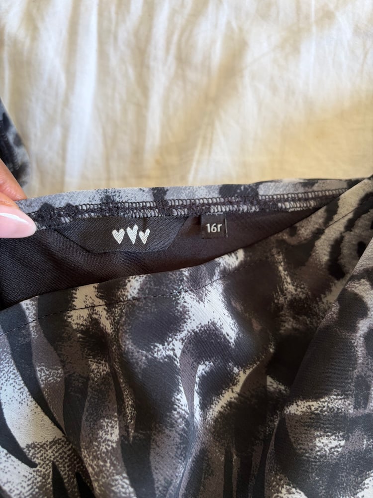 Vintage Y2K cheetah and zebra print mermaid hem skirt