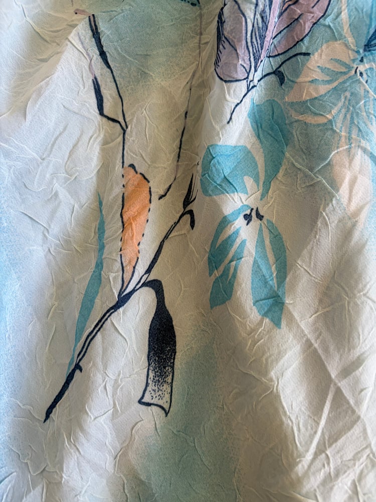 Vintage Y2K blue floral fairy dress with floaty hem
