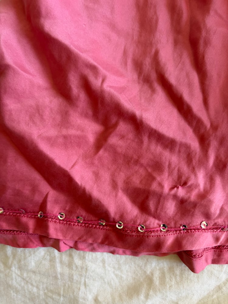 Vintage Y2K pink silk sequin cami