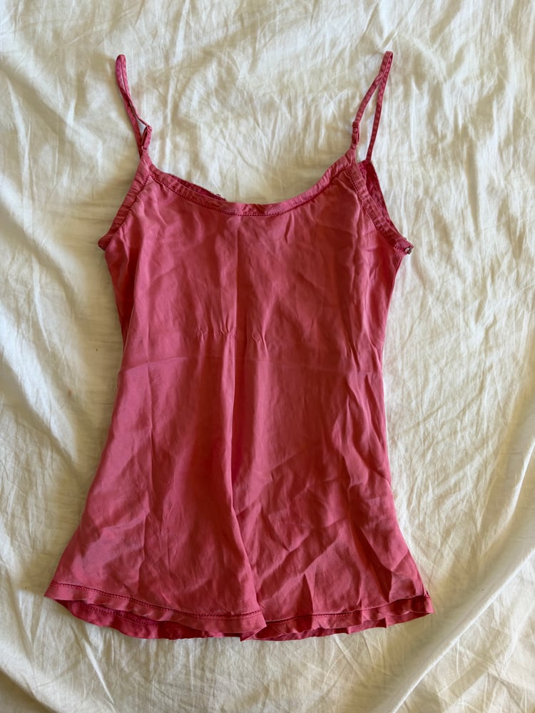 Vintage Y2K pink silk sequin cami