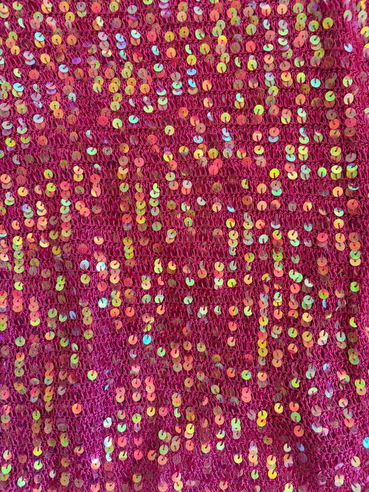 Vintage Y2K pink iridescent mermaid sequin cami