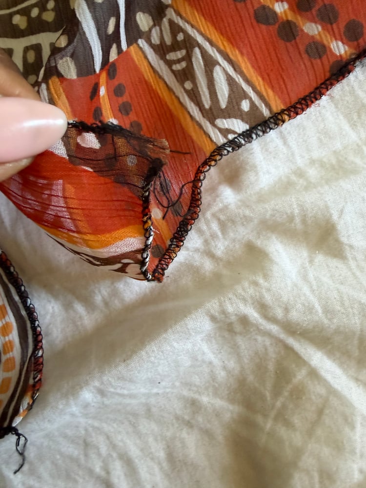Vintage Y2K asymmetrical hem fairy brown abstract print cami