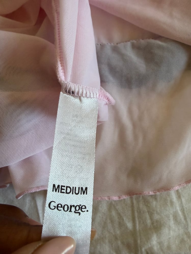 Vintage Y2K baby pink and black ruffle babydoll cami