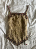 Vintage Y2K Aftershock asymmetrical hem beaded and iridescent sequin silk fairy cami