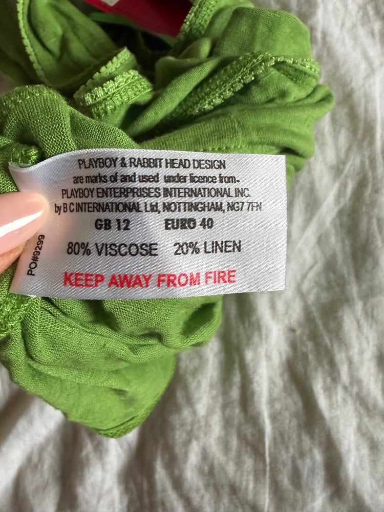 Vintage Y2K Playboy green halter neck cami 2000s deadstock BNWT