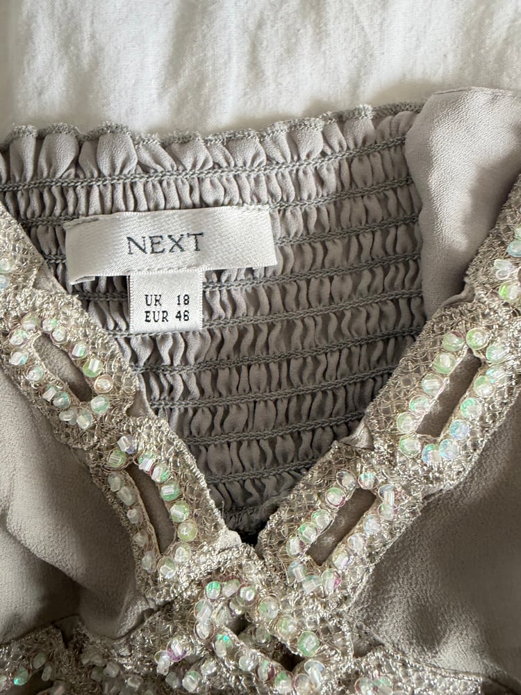 Vintage Y2K silk sequin and beaded cami
