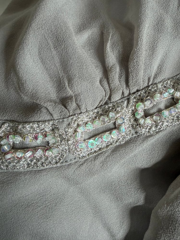 Vintage Y2K silk sequin and beaded cami