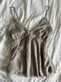 Vintage Y2K silk sequin and beaded cami