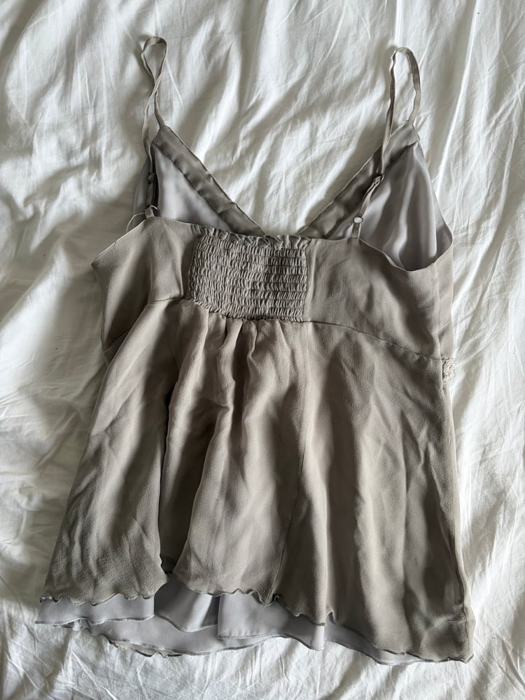 Vintage Y2K silk sequin and beaded cami