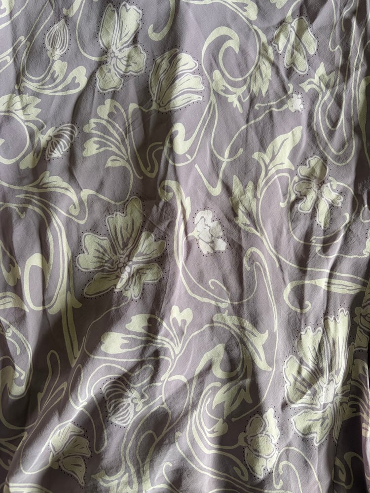 Vintage Y2K purple and white floral handkerchief hem skirt