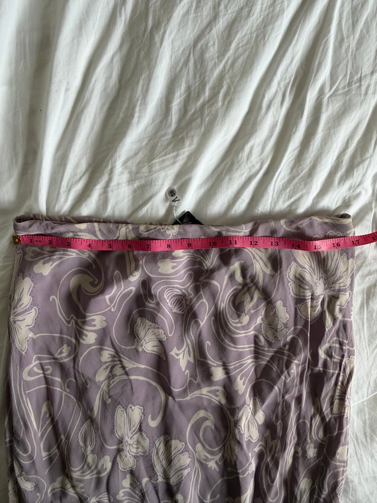 Vintage Y2K purple and white floral handkerchief hem skirt