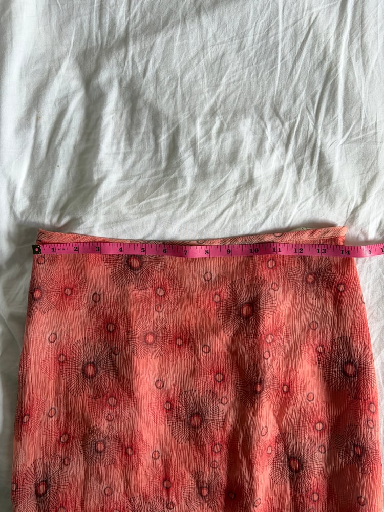 Vintage Y2K orange floral silk mermaid fairy skirt