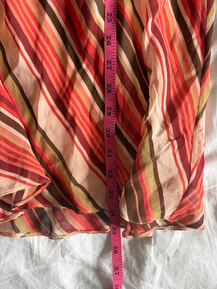 Vintage Y2K floral and pinstripe patchwork fairy skirt