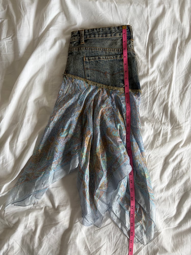 Vintage Y2K Lipsy denim handkerchief hem fairy skirt