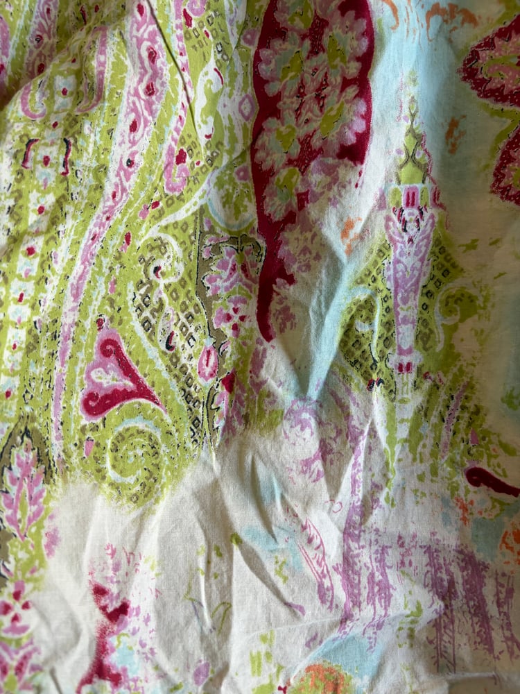Vintage Y2K green floral cami with sequin bust detail