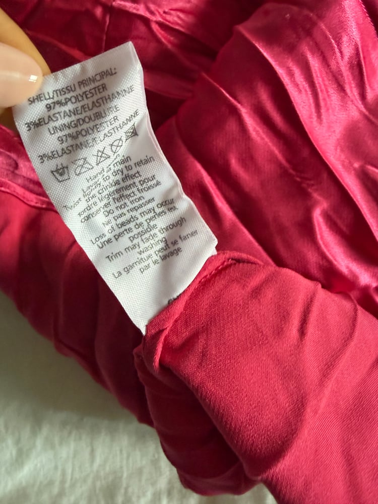 Vintage Y2K hot pink crinkle beaded and sequin cami