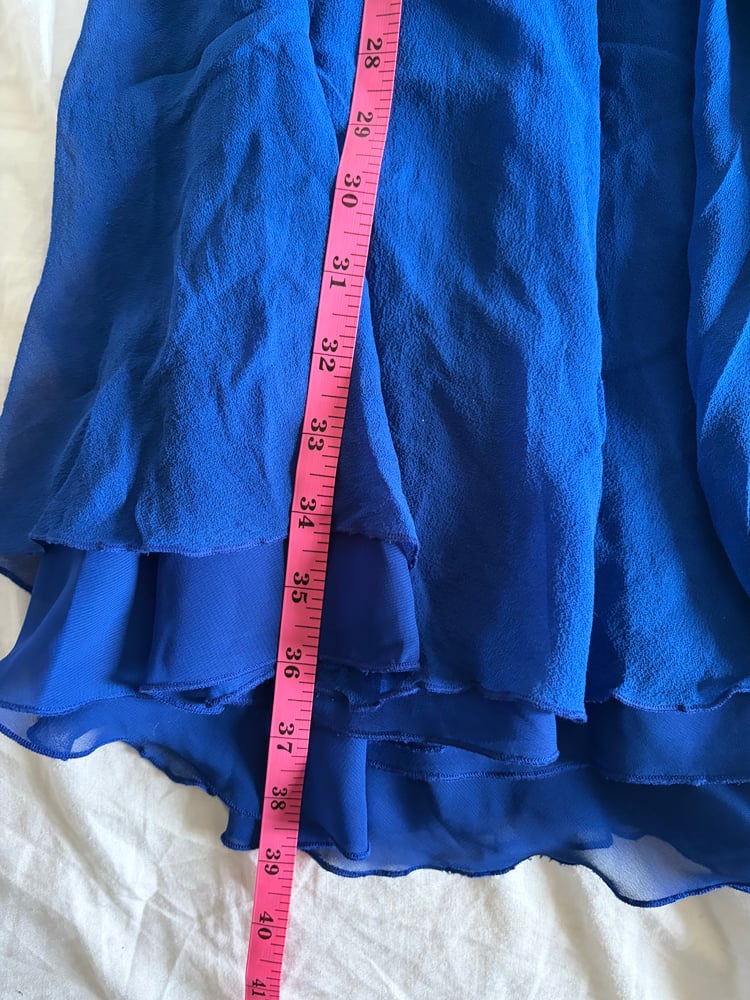 Vintage Y2K silk blue sequin bust fairy dress 