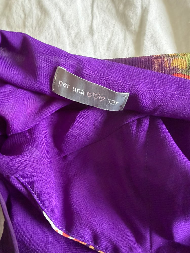 Vintage Y2K purple and animal print fairy tie back dress