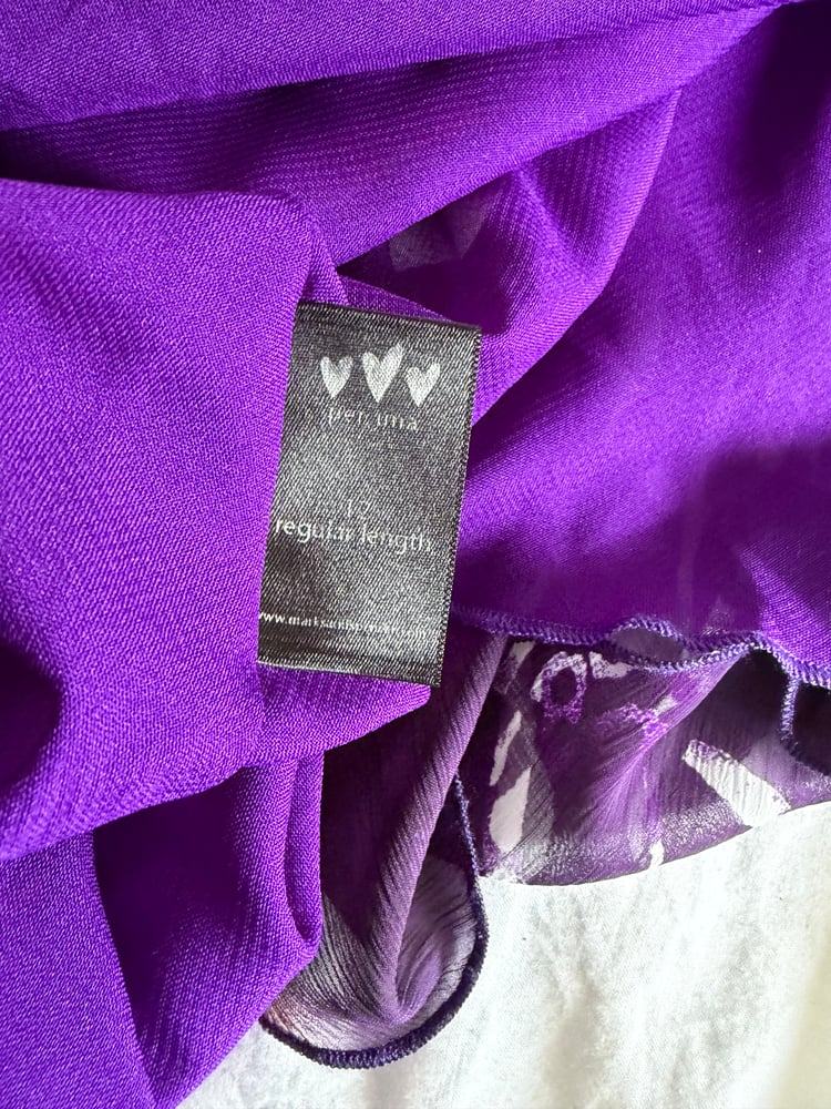 Vintage Y2K purple and animal print fairy tie back dress