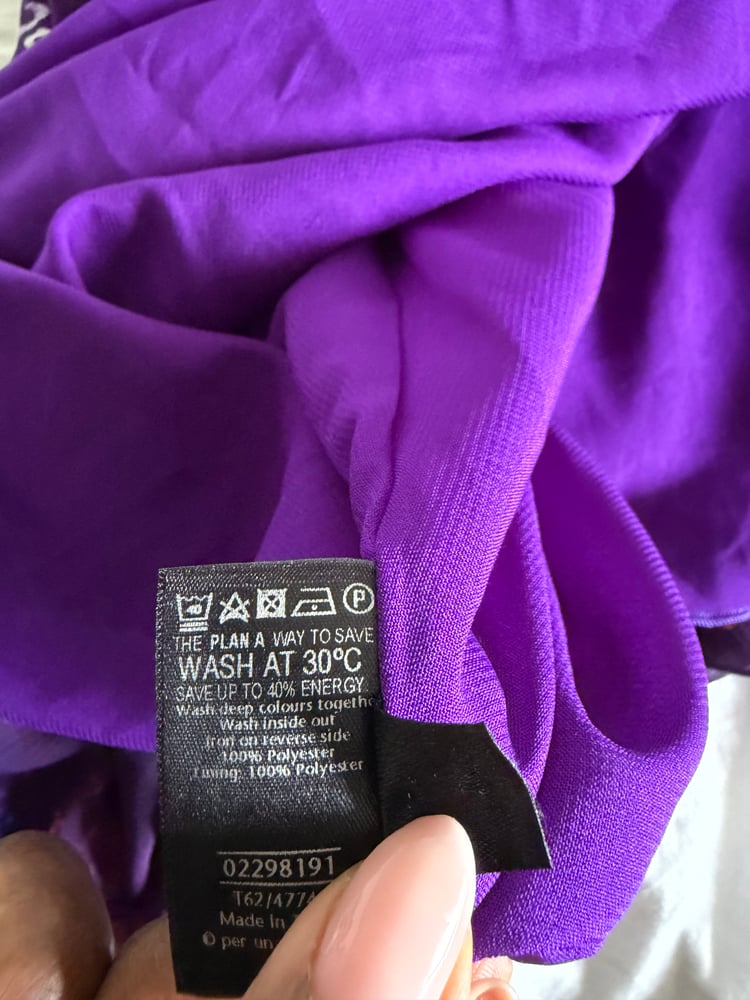 Vintage Y2K purple and animal print fairy tie back dress