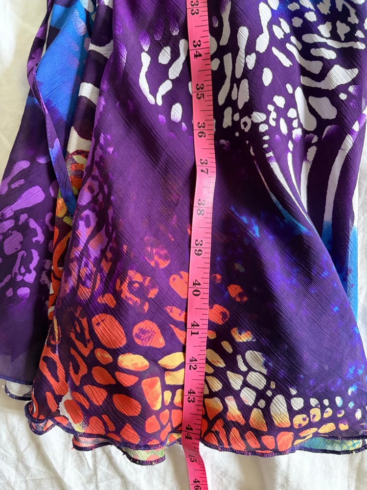 Vintage Y2K purple and animal print fairy tie back dress