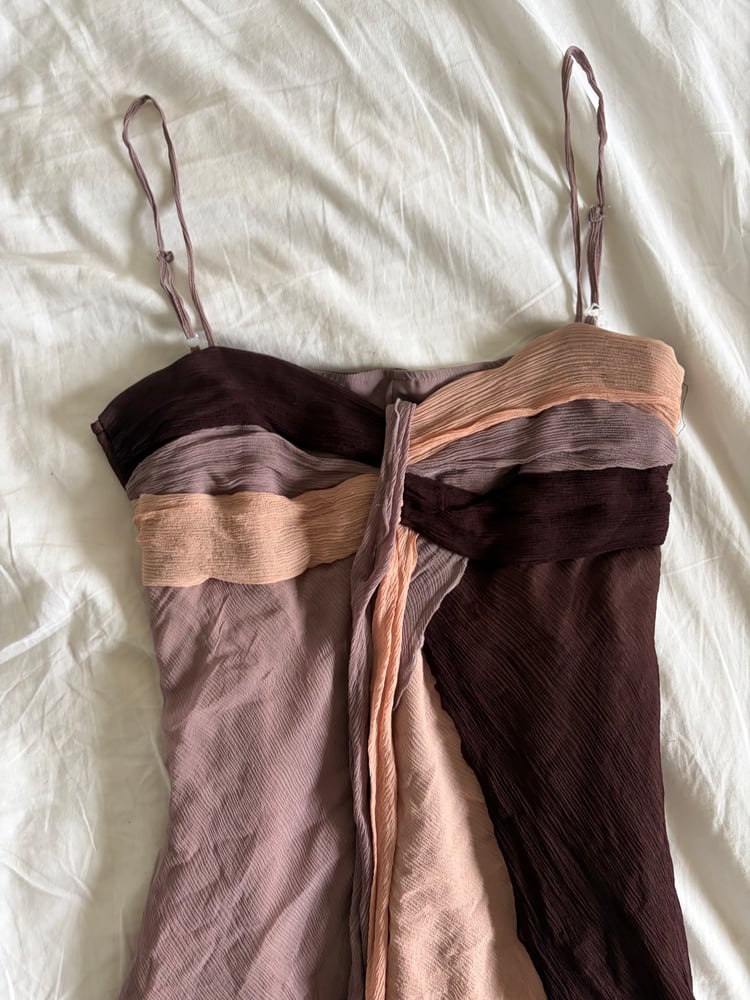 Vintage Y2K Kookai silk fairy dress with knot bust detail