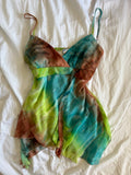 Vintage Y2K forest fairy tie dye brown green and blue cami