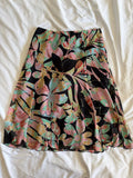 Vintage 1990s black midi floaty fairy floral midi skirt