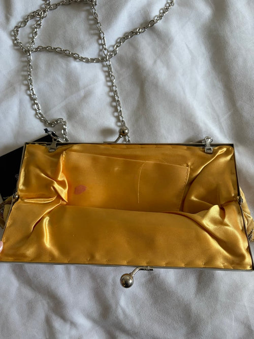 Vintage 1990s Champagne beaded and sequin bag