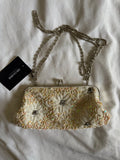 Vintage 1990s cream beaded and sequin bag