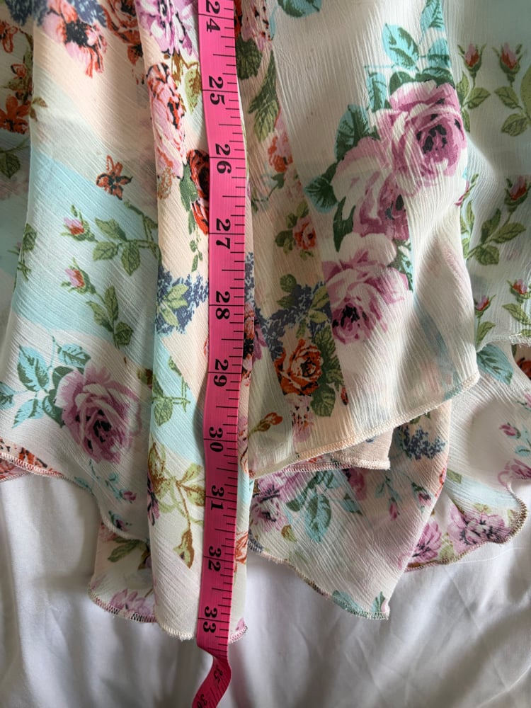 Vintage 1990s floral midi mermaid hem skirt