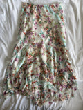 Vintage 1990s floral midi mermaid hem skirt