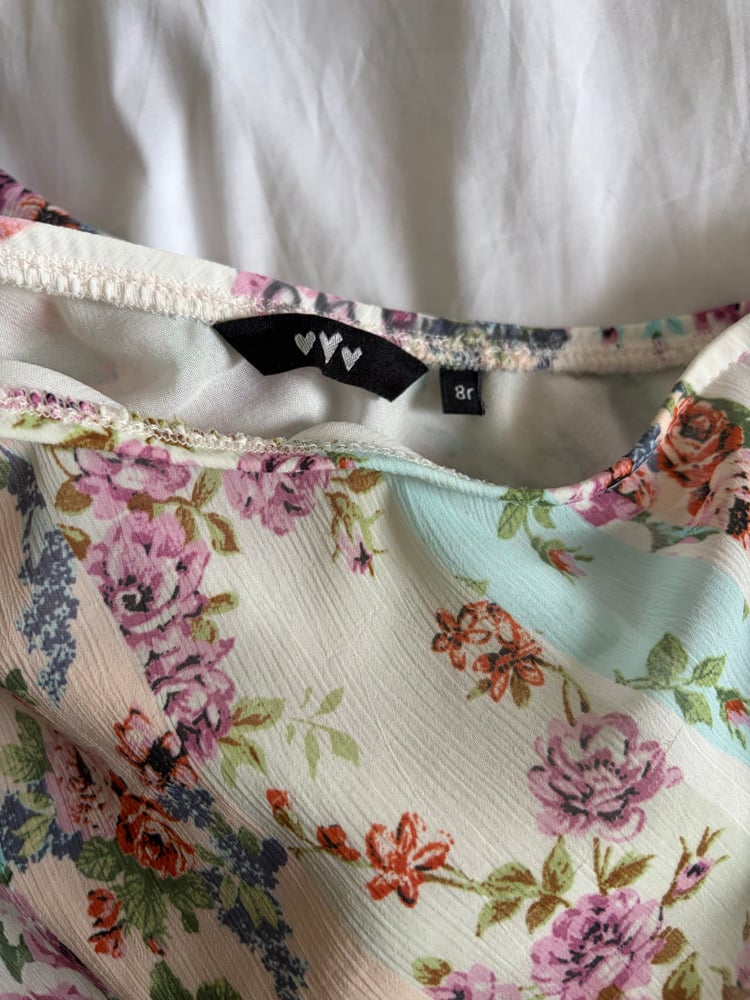 Vintage 1990s floral midi mermaid hem skirt