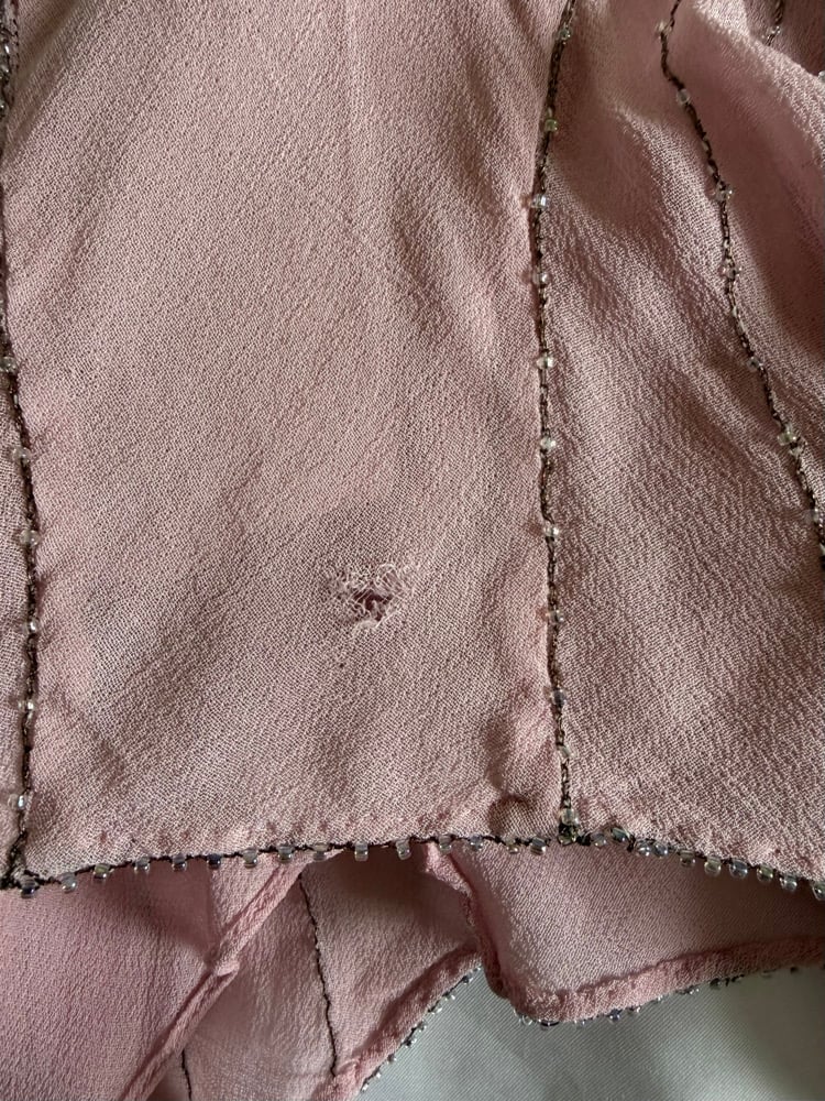 Vintage Y2K 2004 Karen Millen pink handkerchief hem cami with beaded bust detail