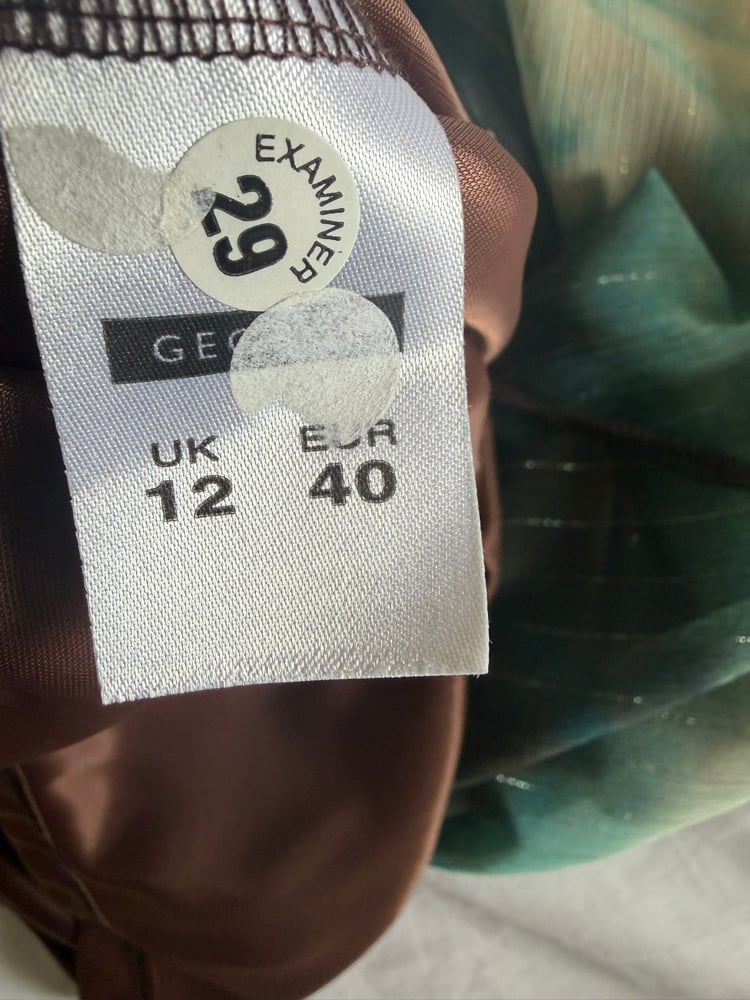 Vintage Y2K handkerchief hem tie dye sparkly cami