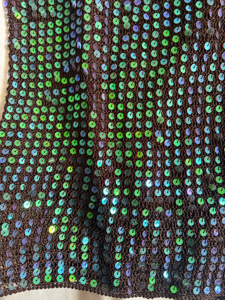 Vintage Y2K Aubergine iridescent sequin crochet cami