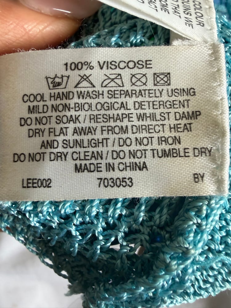 Vintage Y2K Bay Frost blue sequin crochet cami