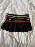 Vintage Y2K black sequin Italian cotton mini skirt