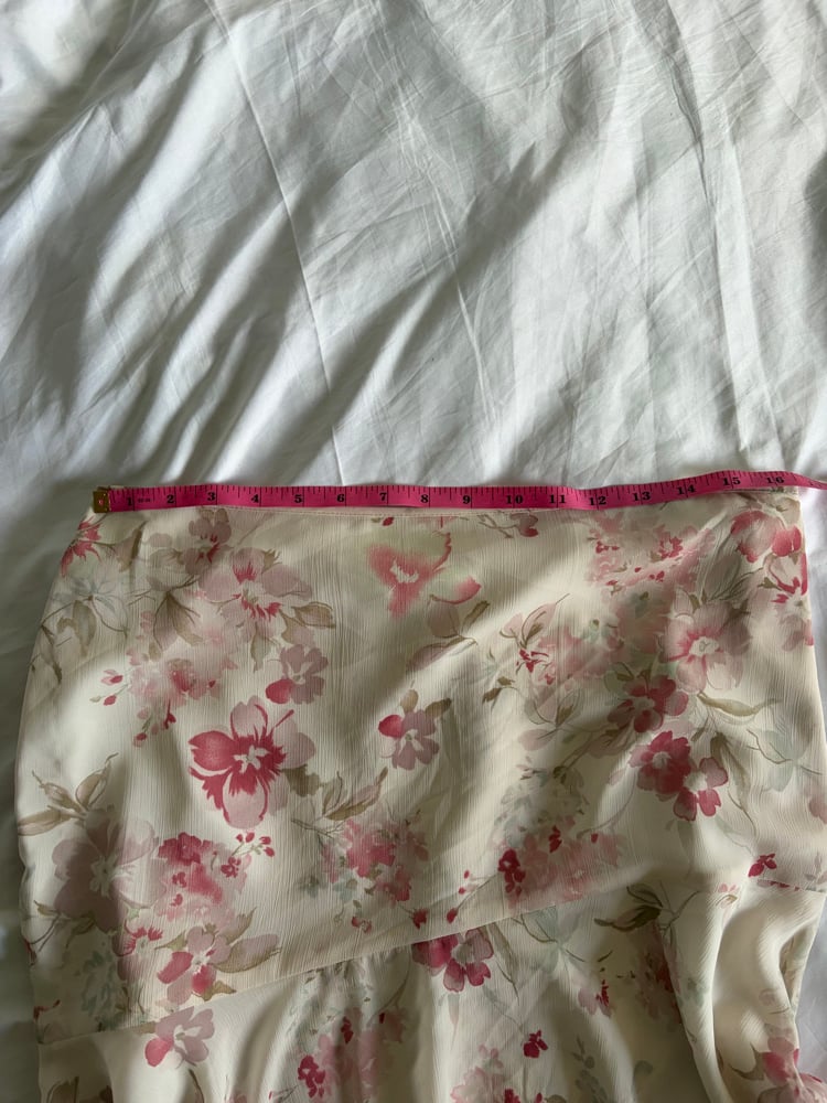 Vintage Y2K floral asymmetrical hem fairy skirt