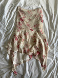 Vintage Y2K floral asymmetrical hem fairy skirt