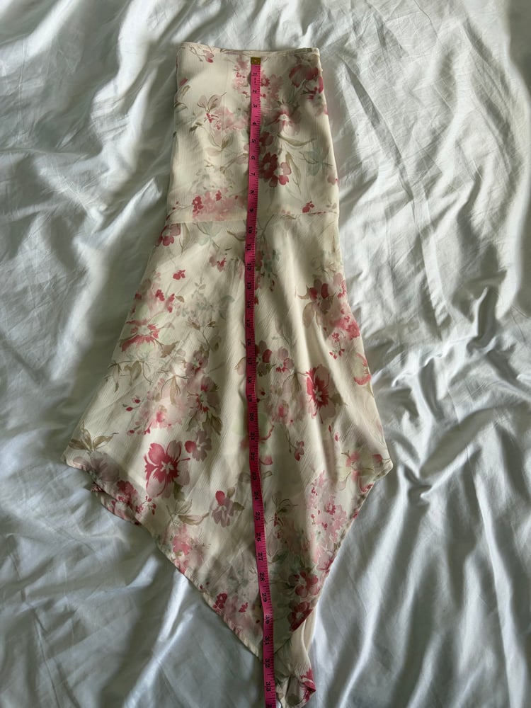 Vintage Y2K floral asymmetrical hem fairy skirt