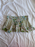 Vintage Y2K green and blue floral, sequin rara mini skirt with pocket detail 