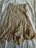 Vintage Y2K Jane Norman cotton camel floaty hem fairy maxi skirt
