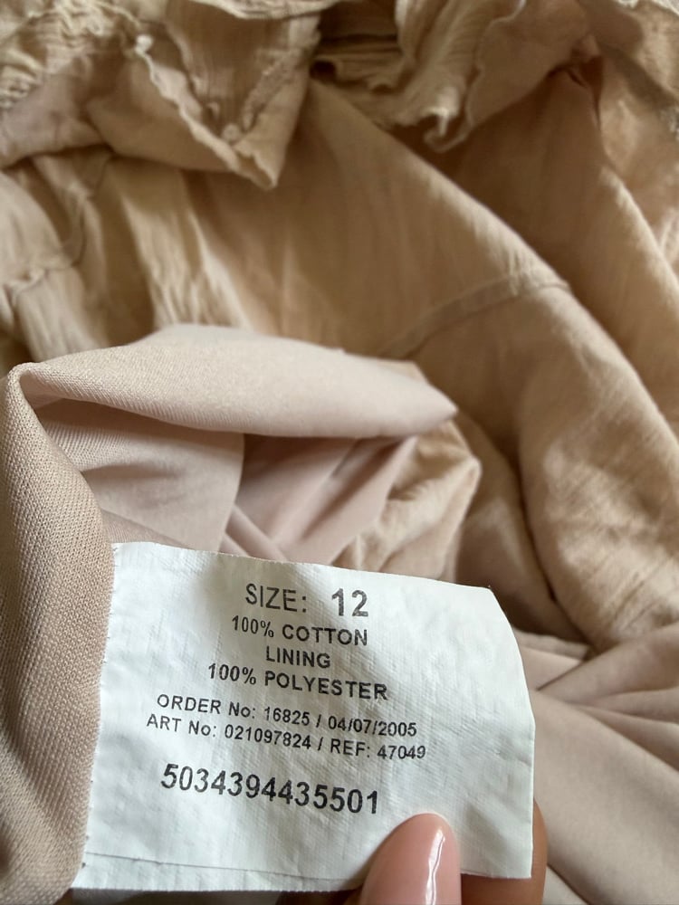 Vintage Y2K Jane Norman cotton camel floaty hem fairy maxi skirt